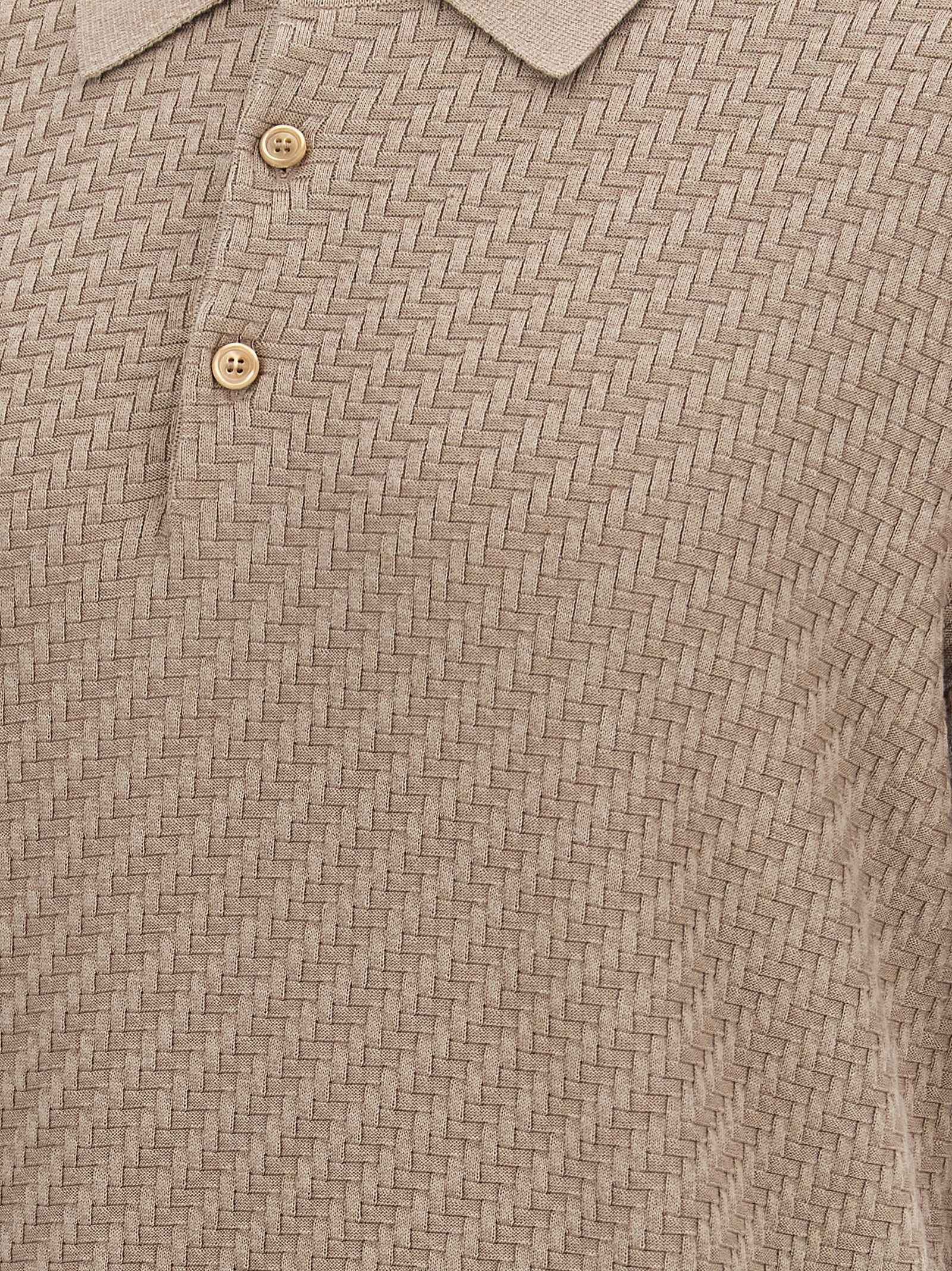 Beige Cotton Polo Shirt