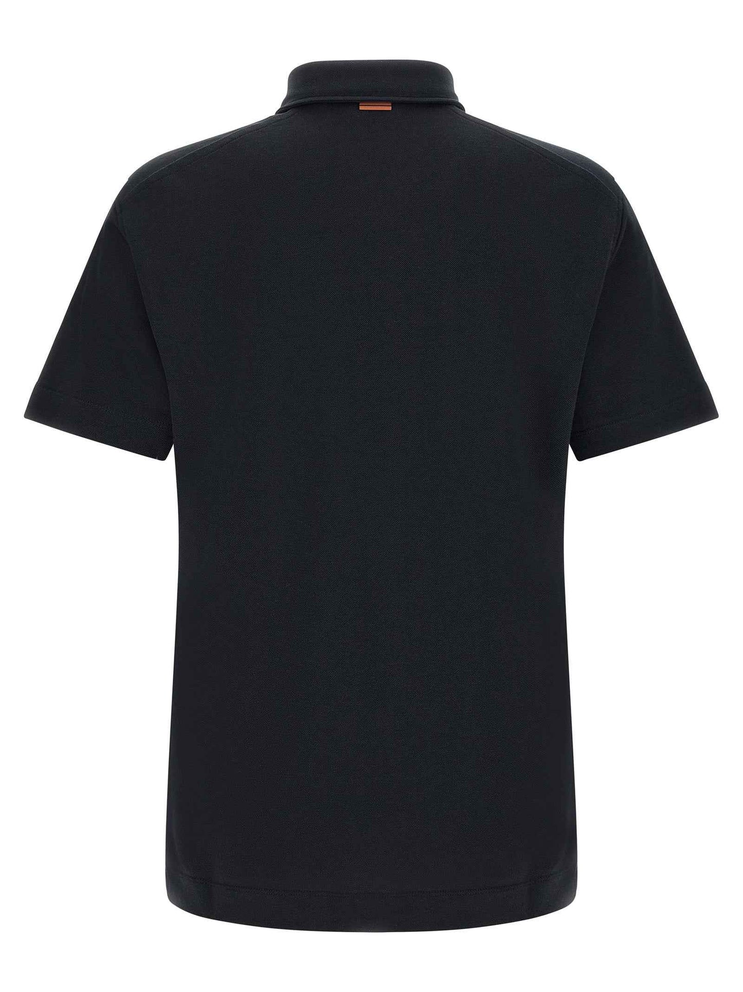 Blue Cotton Polo Shirt