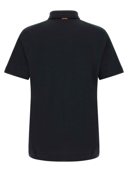 Blue Cotton Polo Shirt