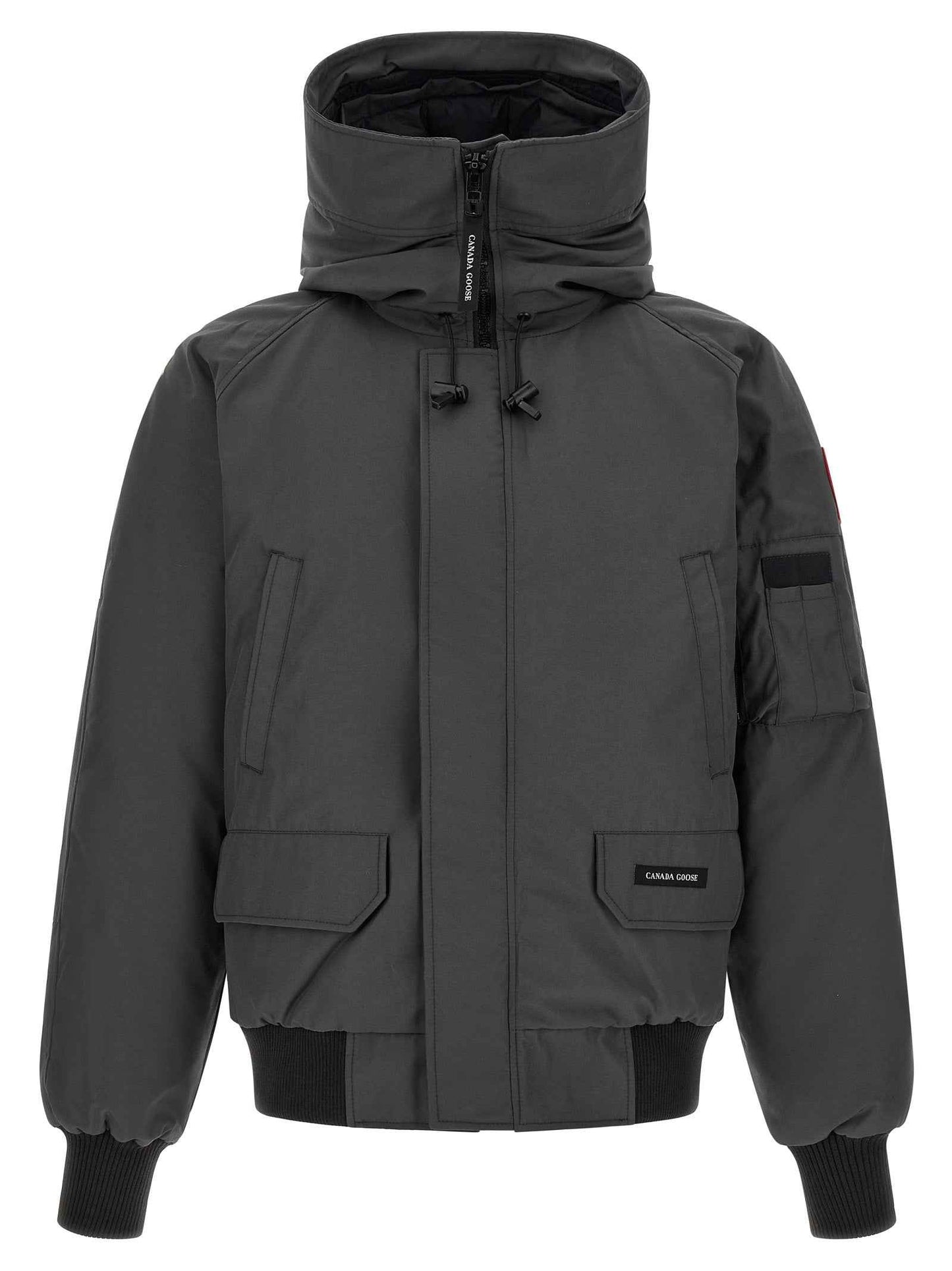 Gray Polyester Bomber