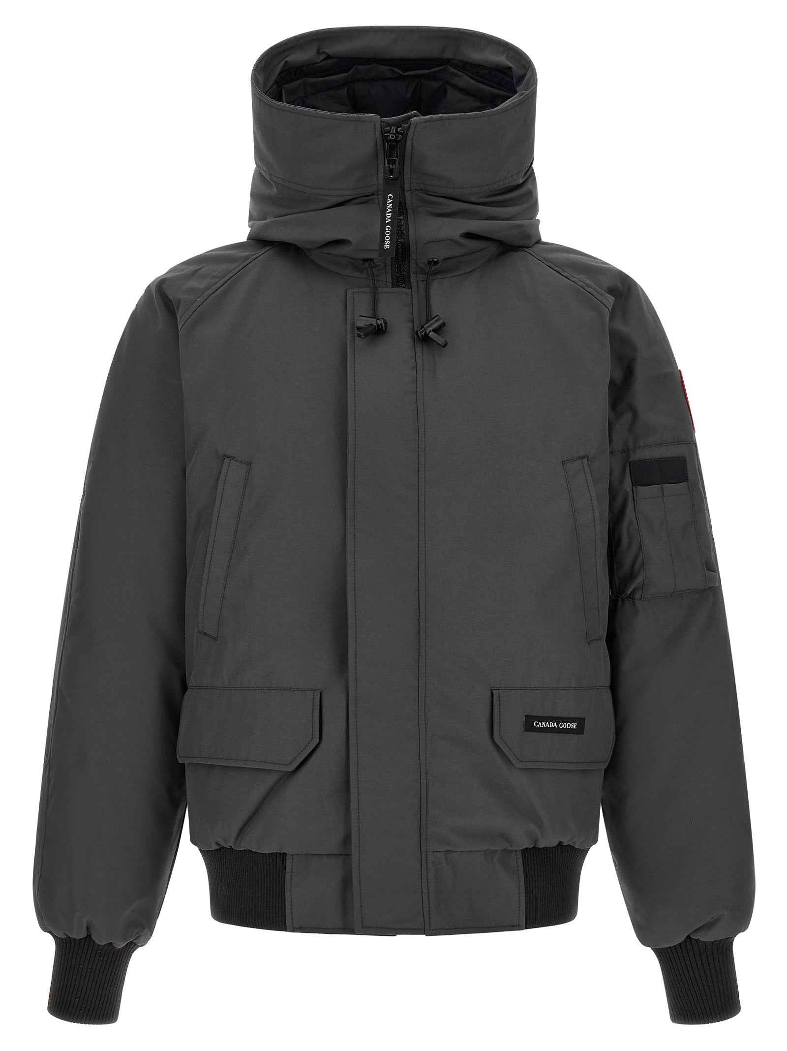 Gray Polyester Bomber