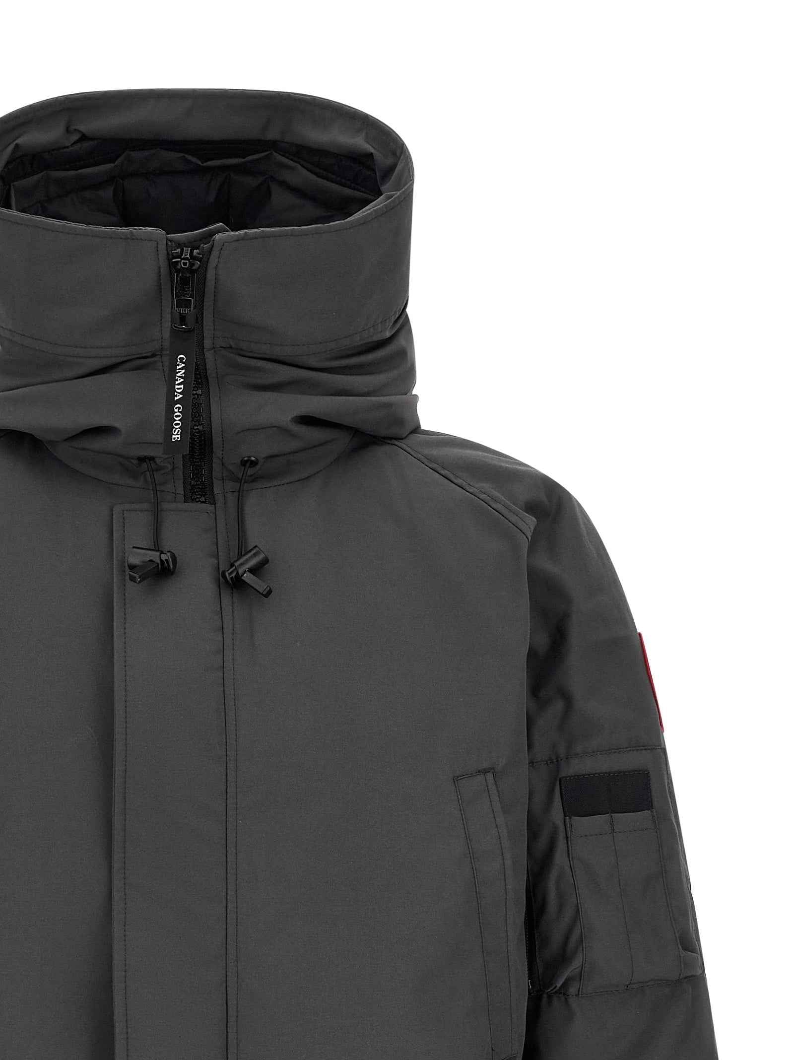 Gray Polyester Bomber