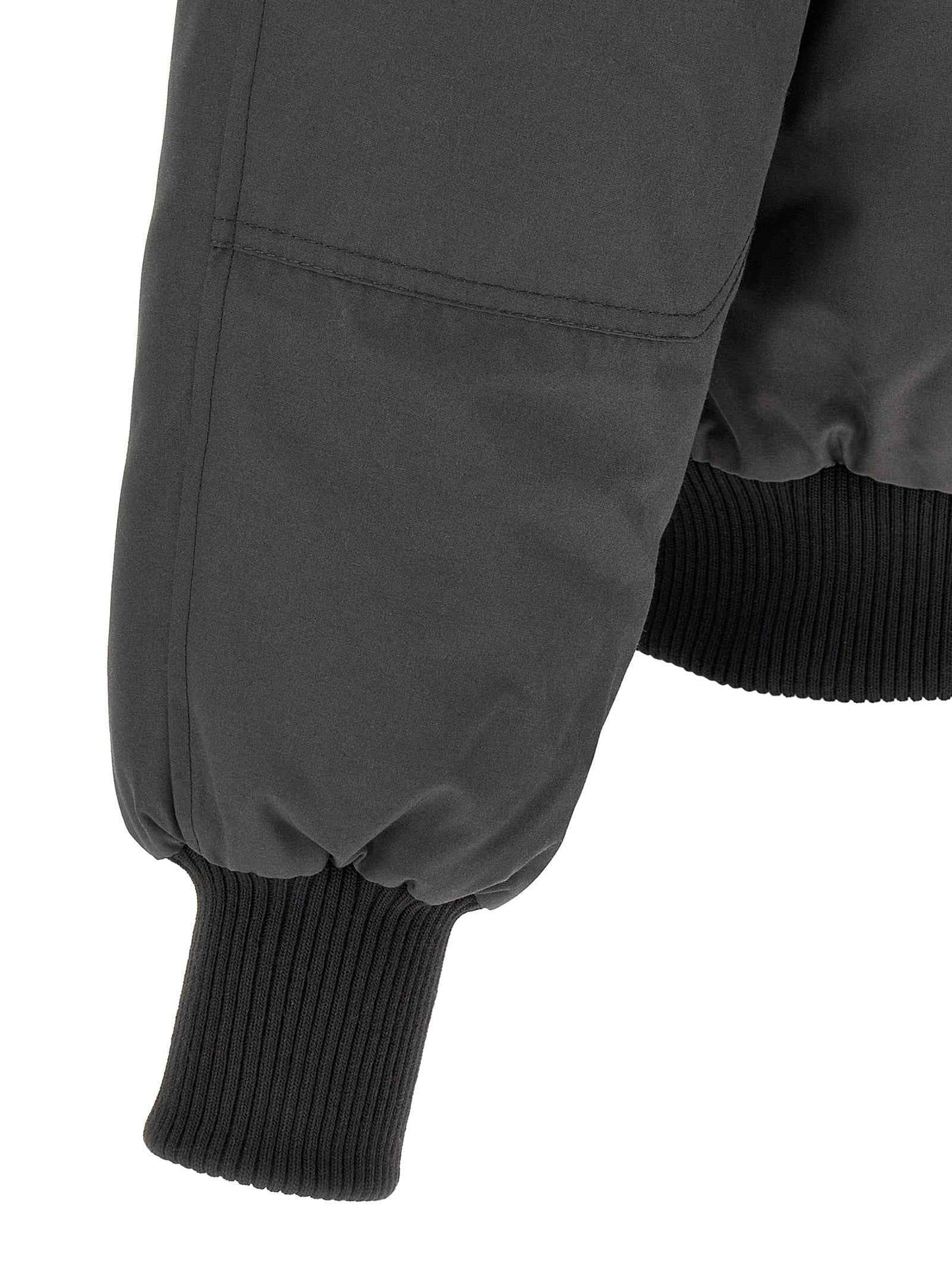 Gray Polyester Bomber