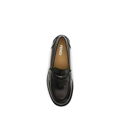 Black Calf Leather Bos Taurus Slip-On Loafers