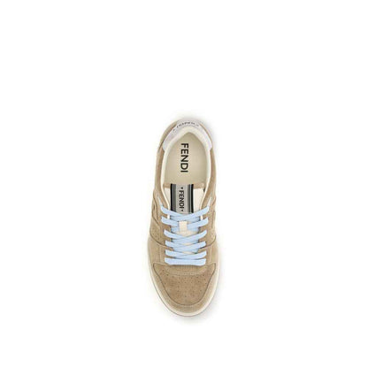 Beige Suede Leather Sneakers