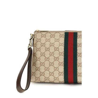 Beige Fabric Shoulder Bag