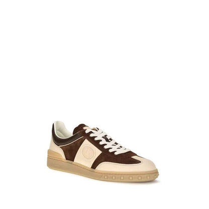 Brown Suede Leather Athletic Sneakers