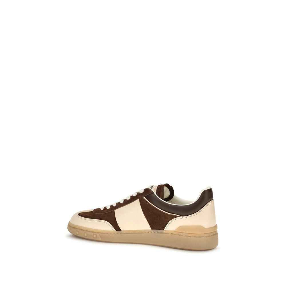 Brown Suede Leather Athletic Sneakers