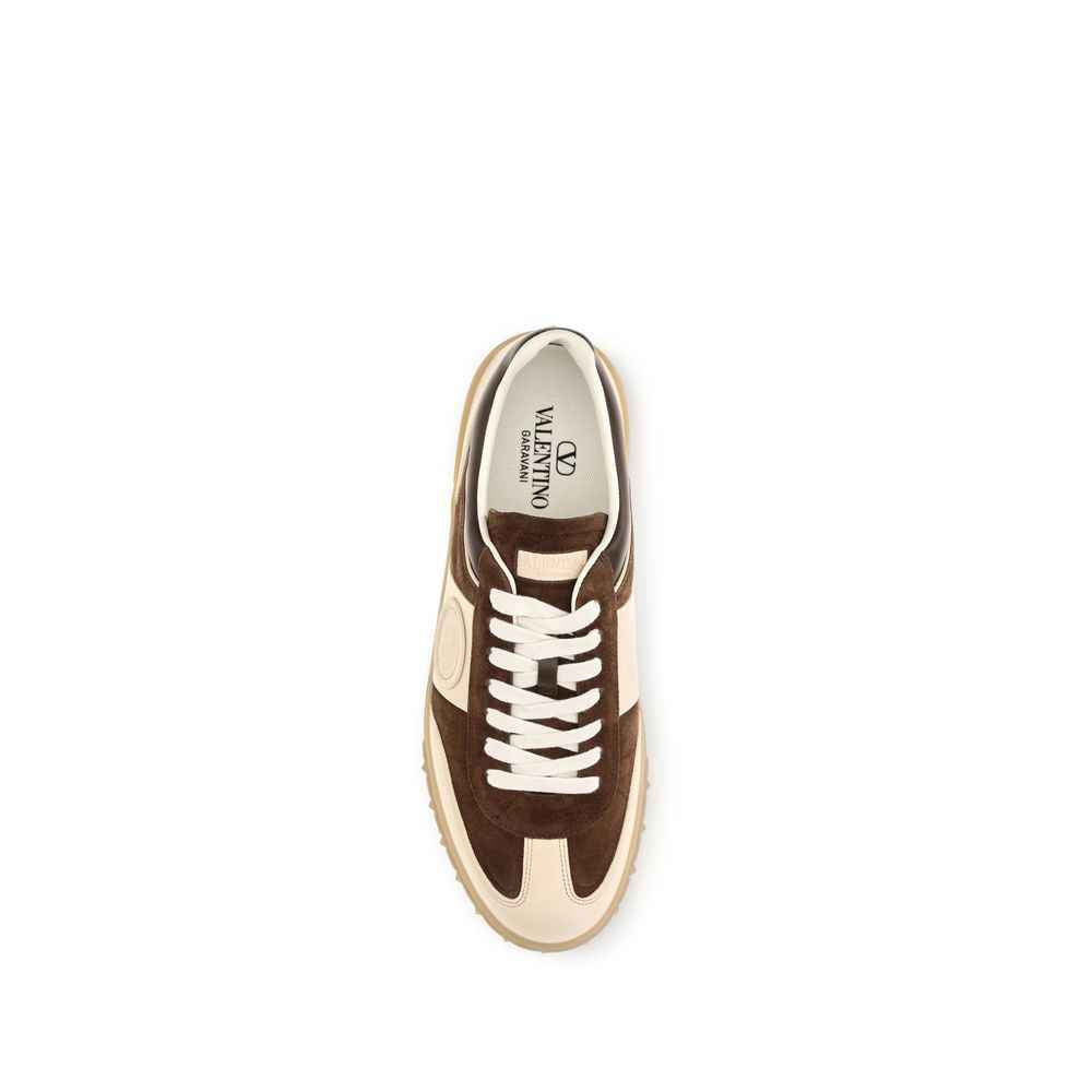 Brown Suede Leather Athletic Sneakers