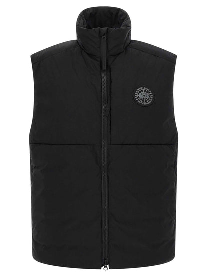 Black Polyamide Sleeveless Jacket