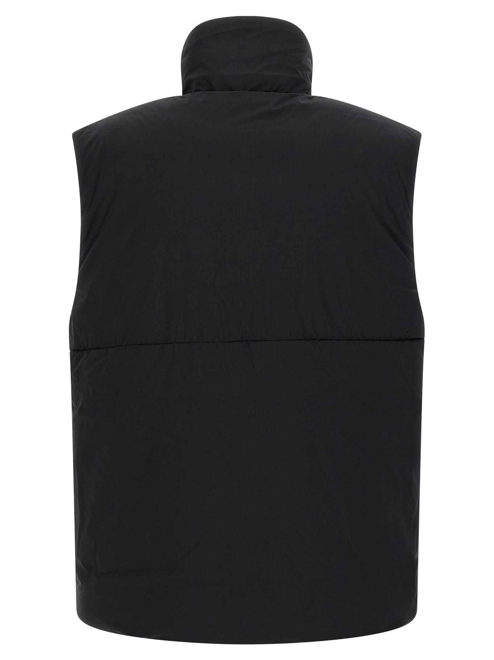 Black Polyamide Sleeveless Jacket