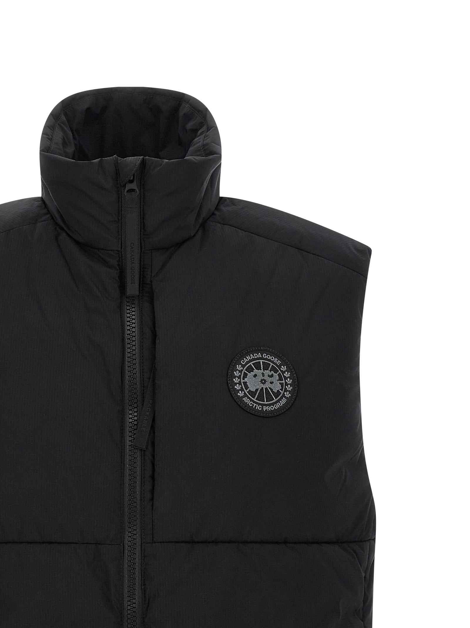 Black Polyamide Sleeveless Jacket
