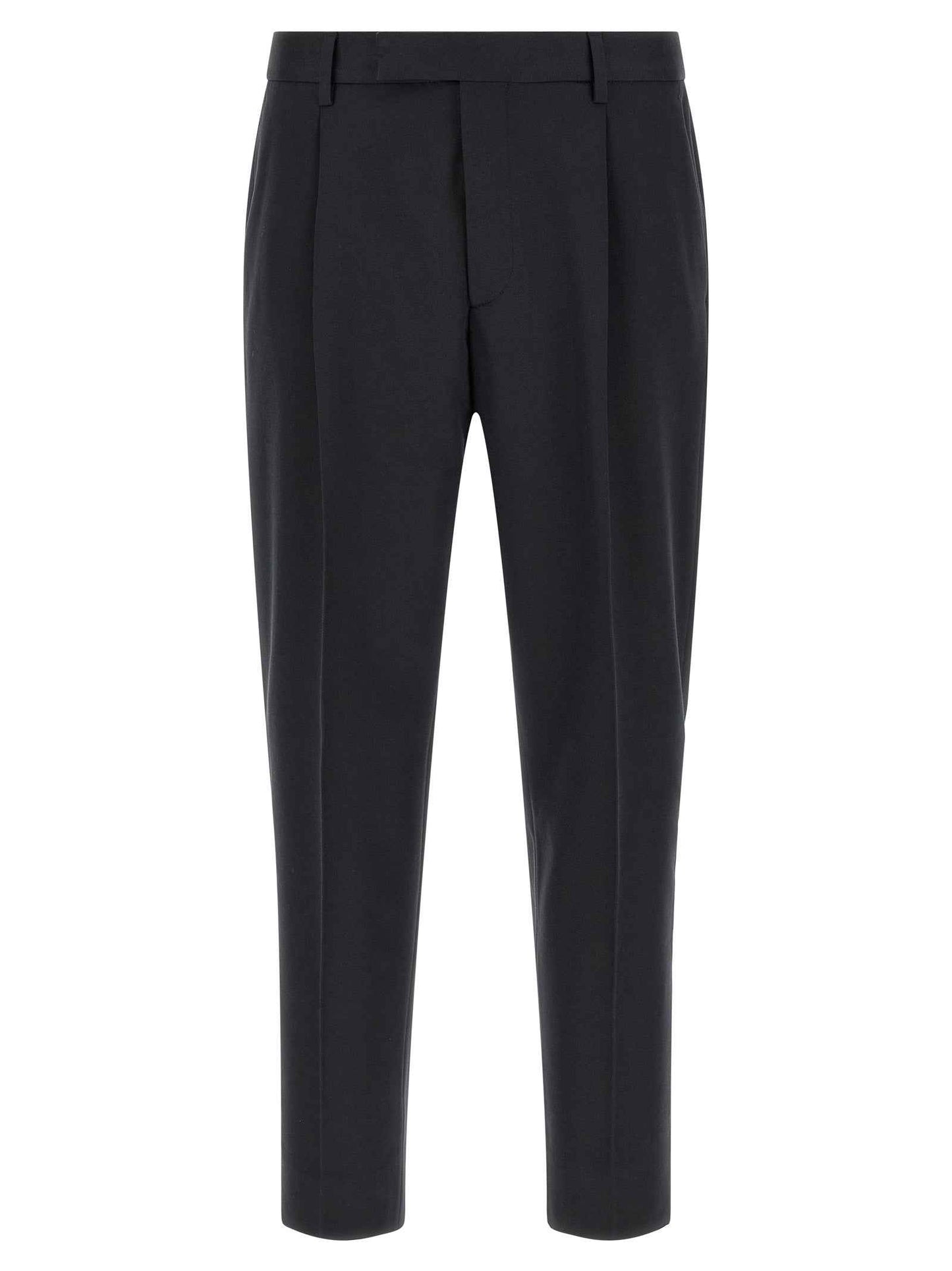Blue Cotton Dress Pants