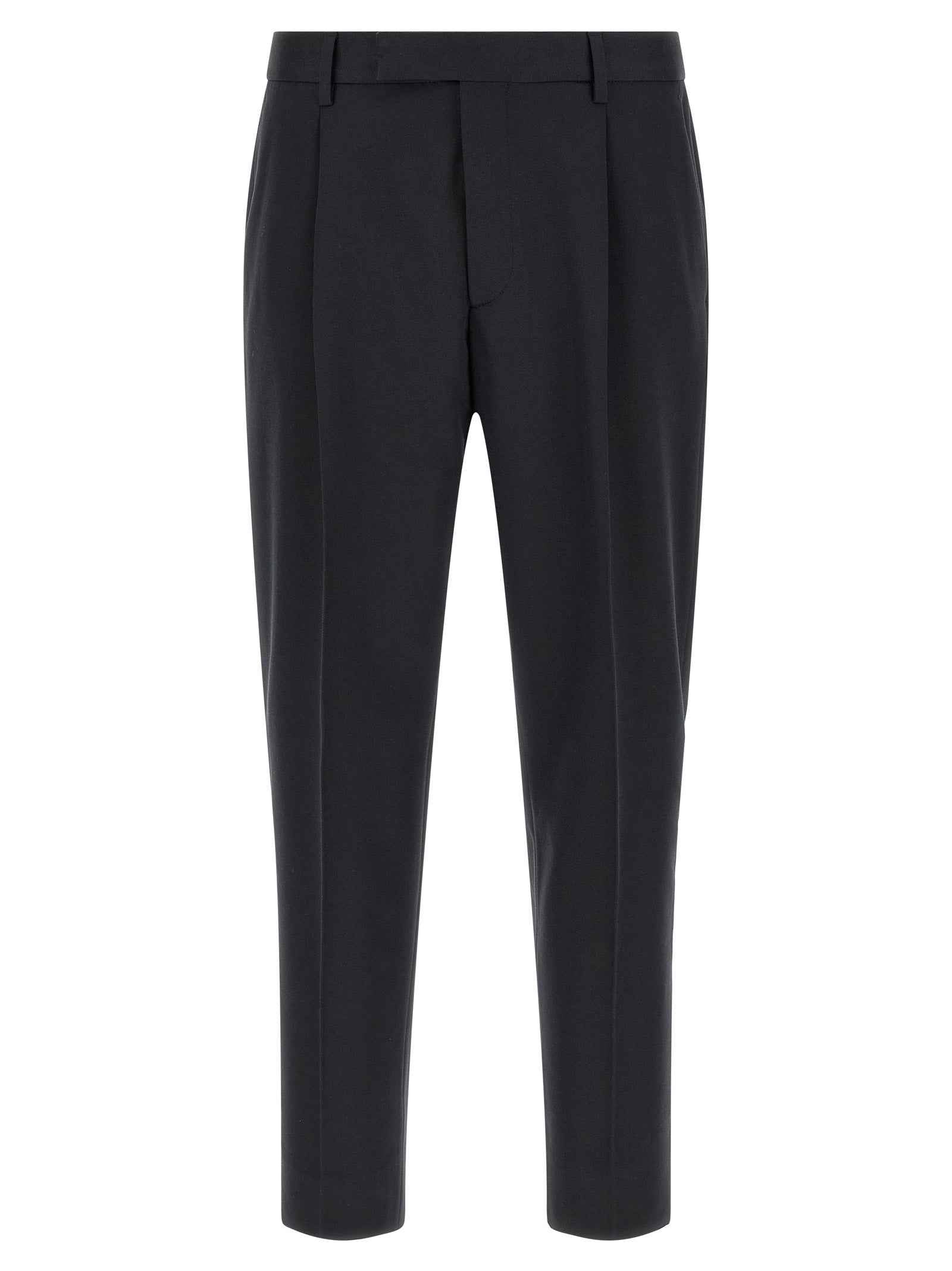 Blue Cotton Dress Pants