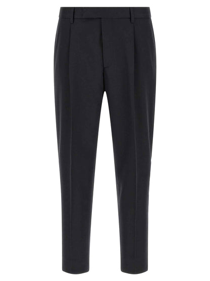 Blue Cotton Dress Pants