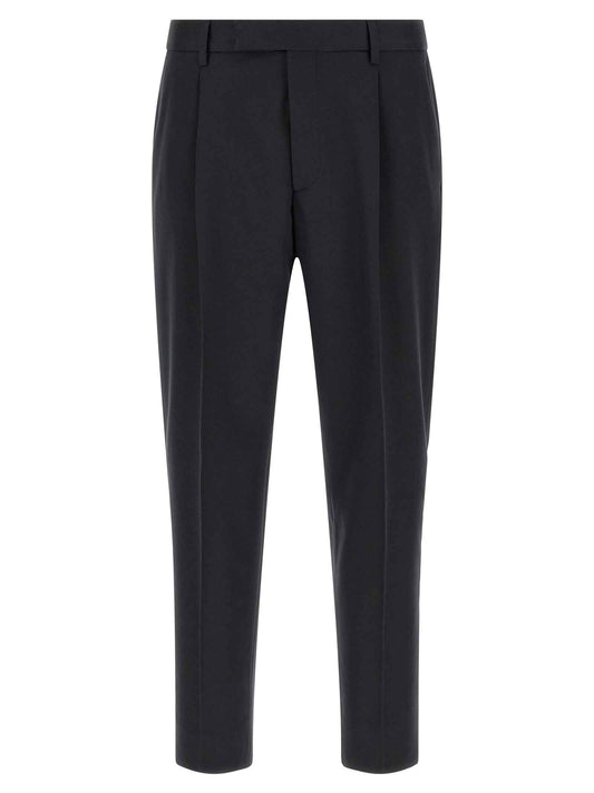 Blue Cotton Dress Pants
