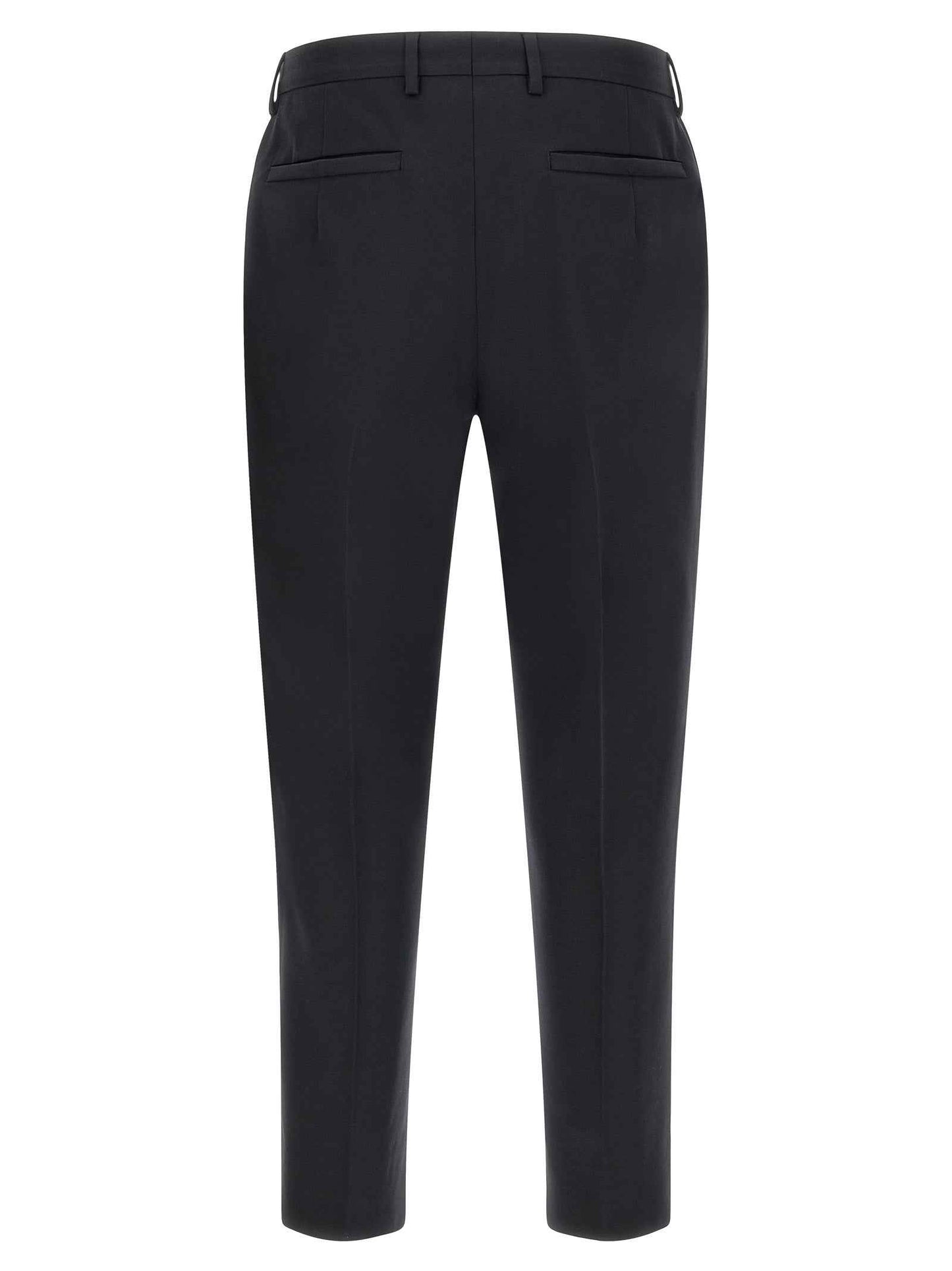Blue Cotton Dress Pants