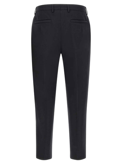 Blue Cotton Dress Pants