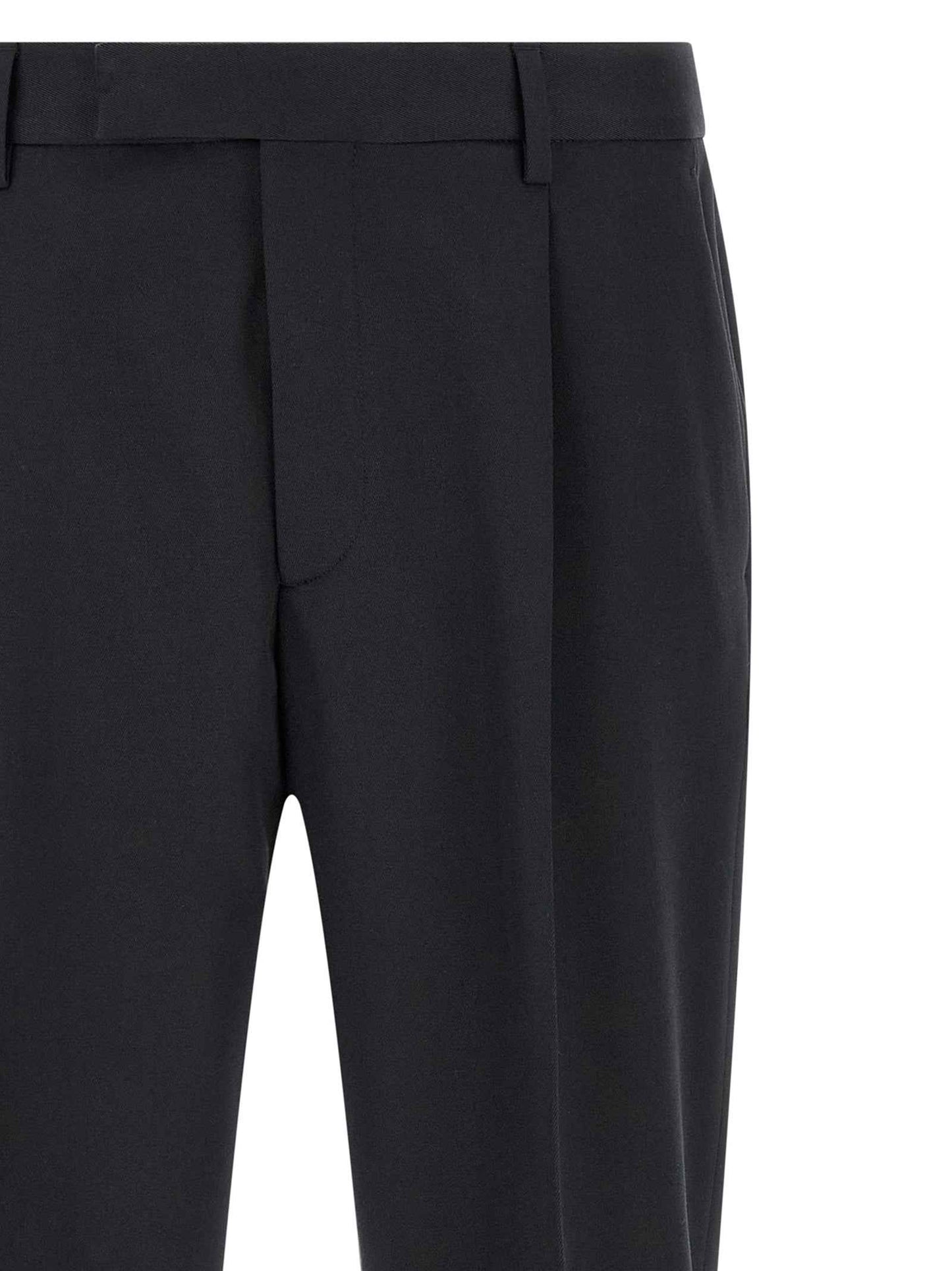 Blue Cotton Dress Pants