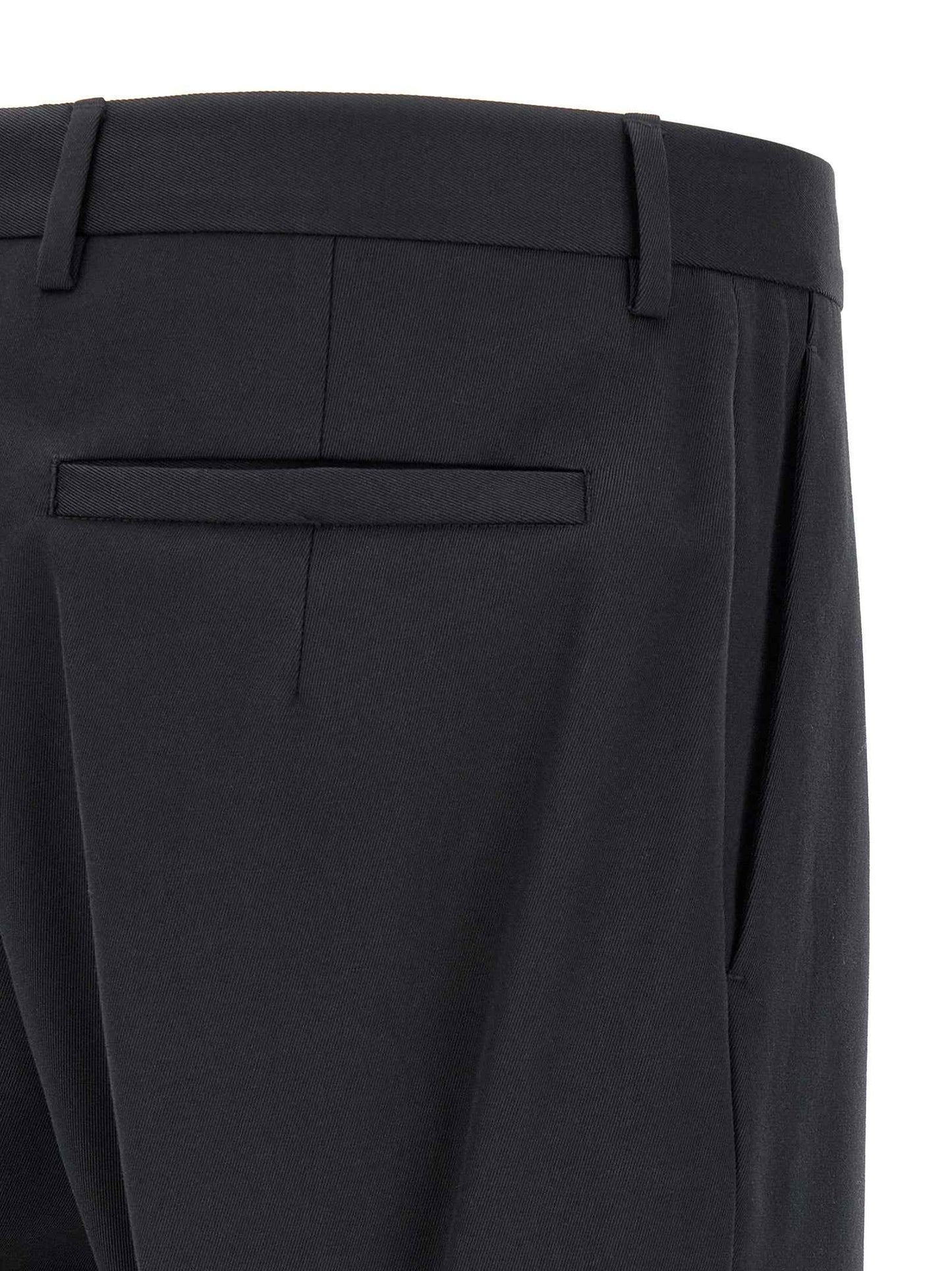 Blue Cotton Dress Pants