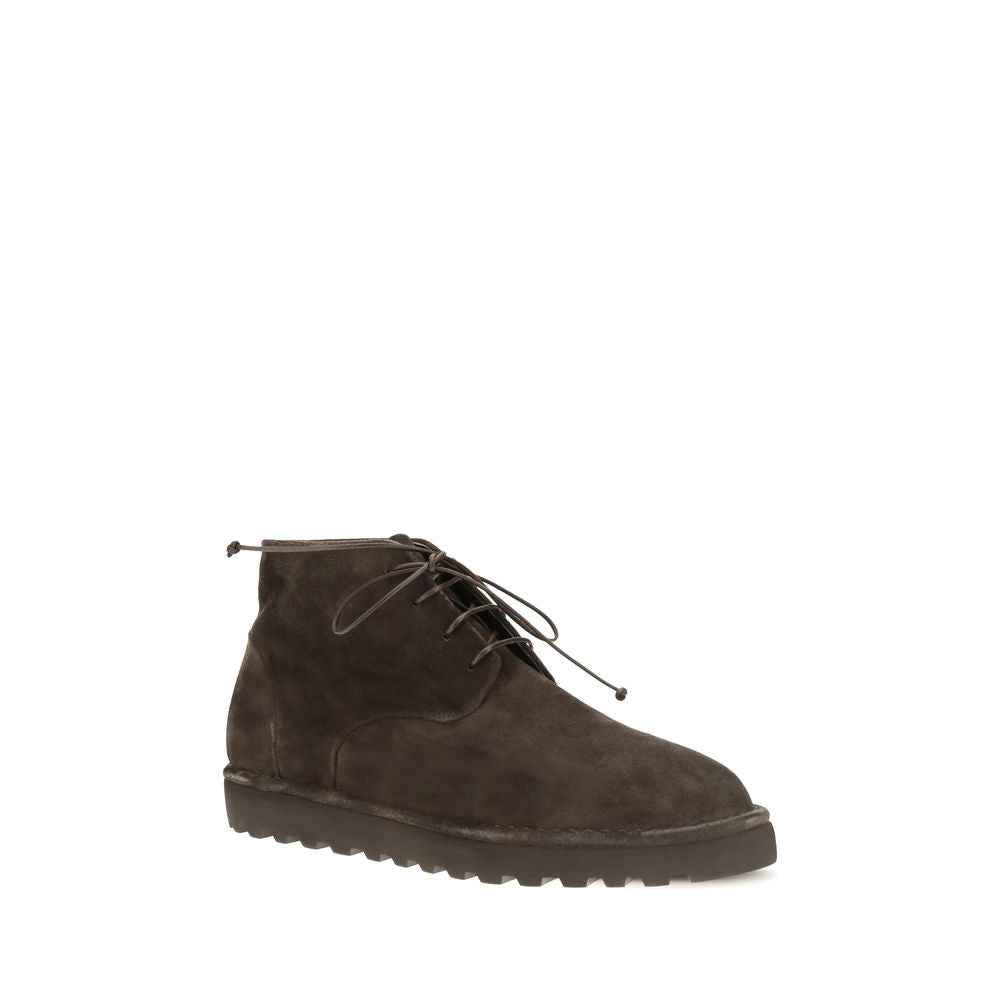 Brown Suede Leather Lace-Up Boots