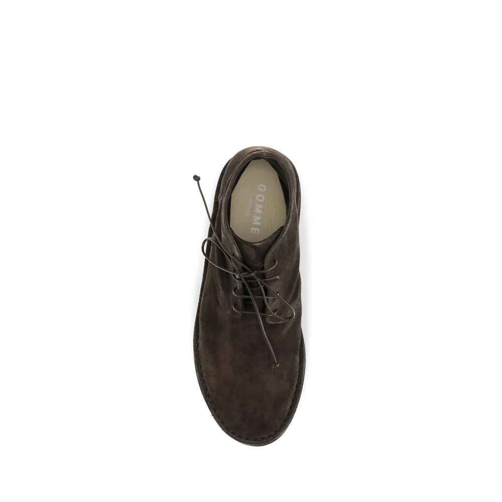 Brown Suede Leather Lace-Up Boots