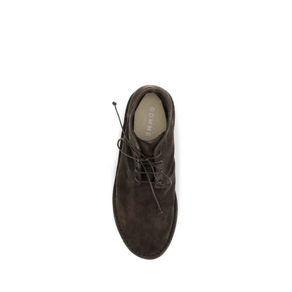 Brown Suede Leather Lace-Up Boots