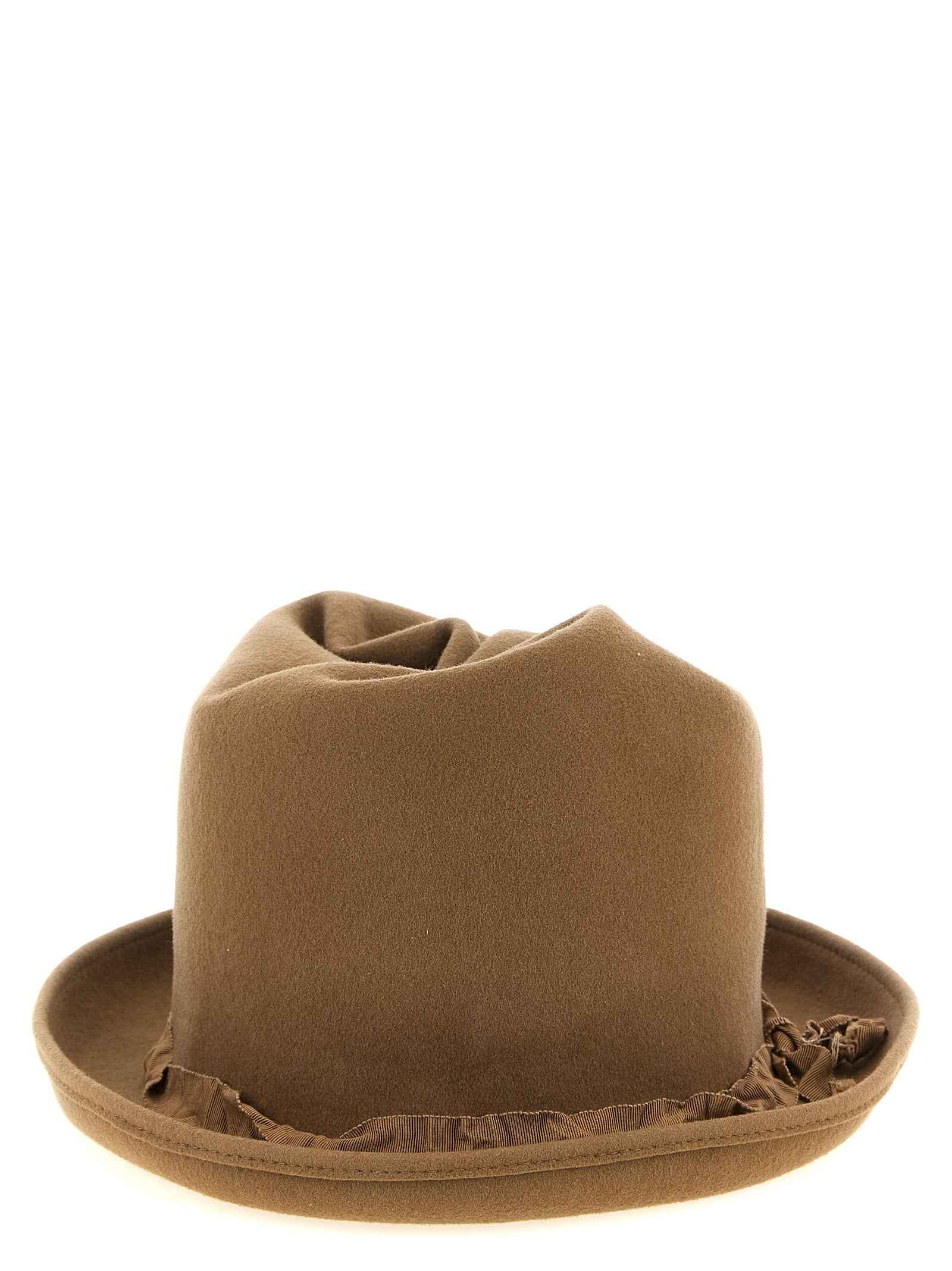 Beige Wool Fedora
