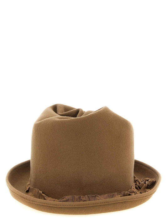 Beige Wool Fedora