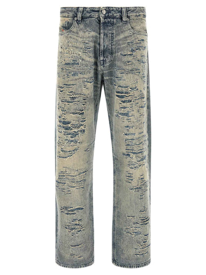 Blue Cotton Relaxed Fit Jeans