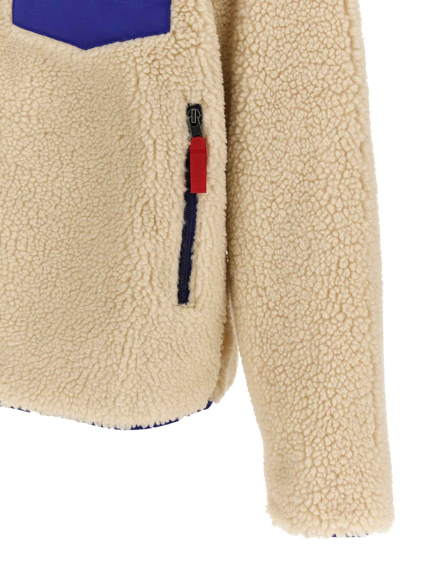 Beige Polyester Full-Length Jacket