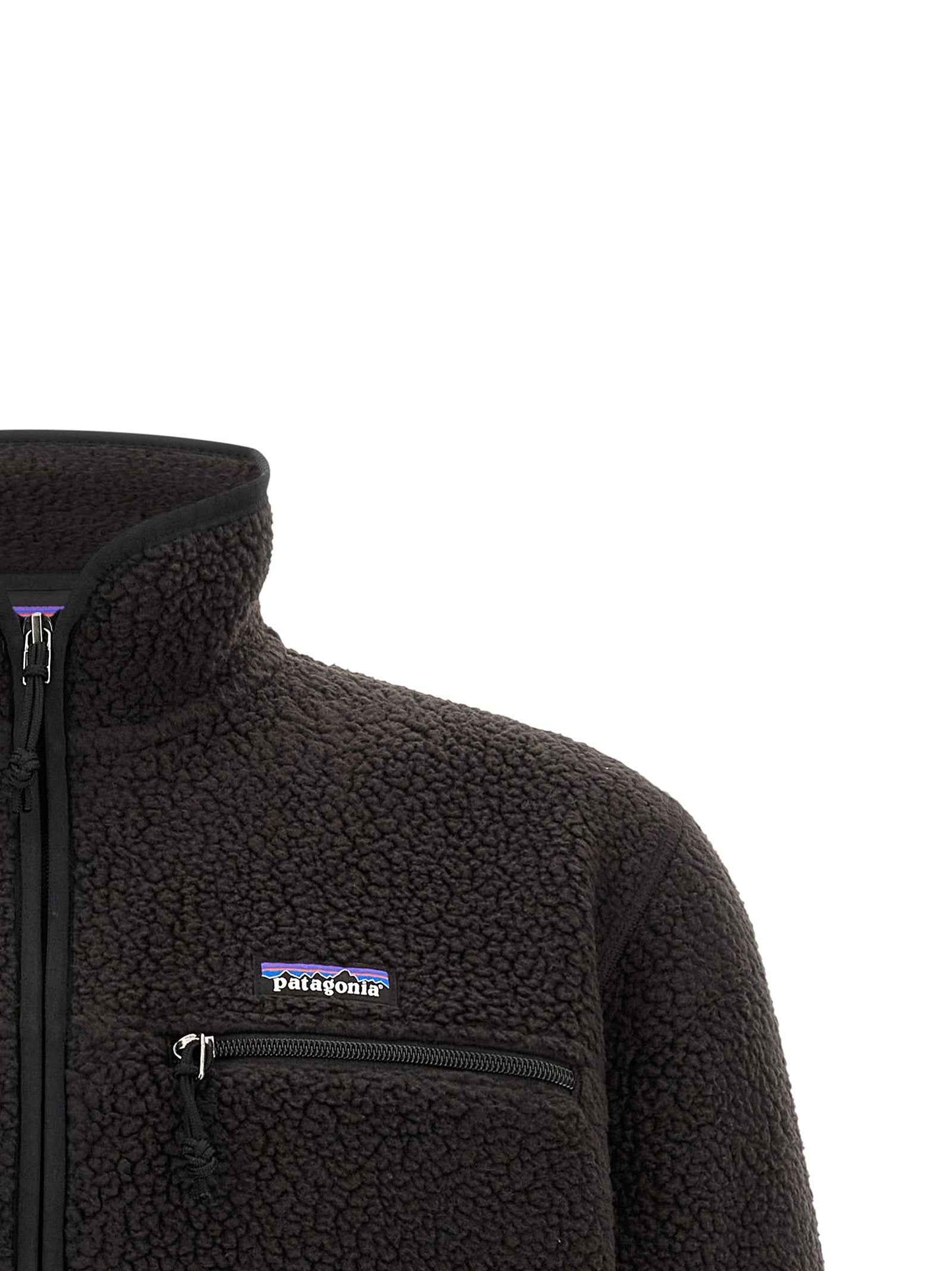 Black Polyester Full-Length Jacket