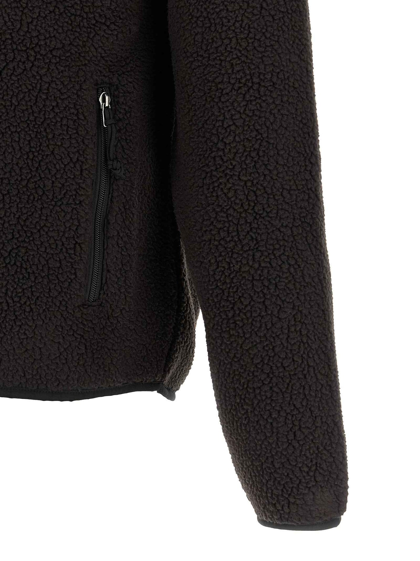 Black Polyester Full-Length Jacket
