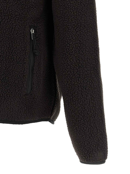 Black Polyester Full-Length Jacket
