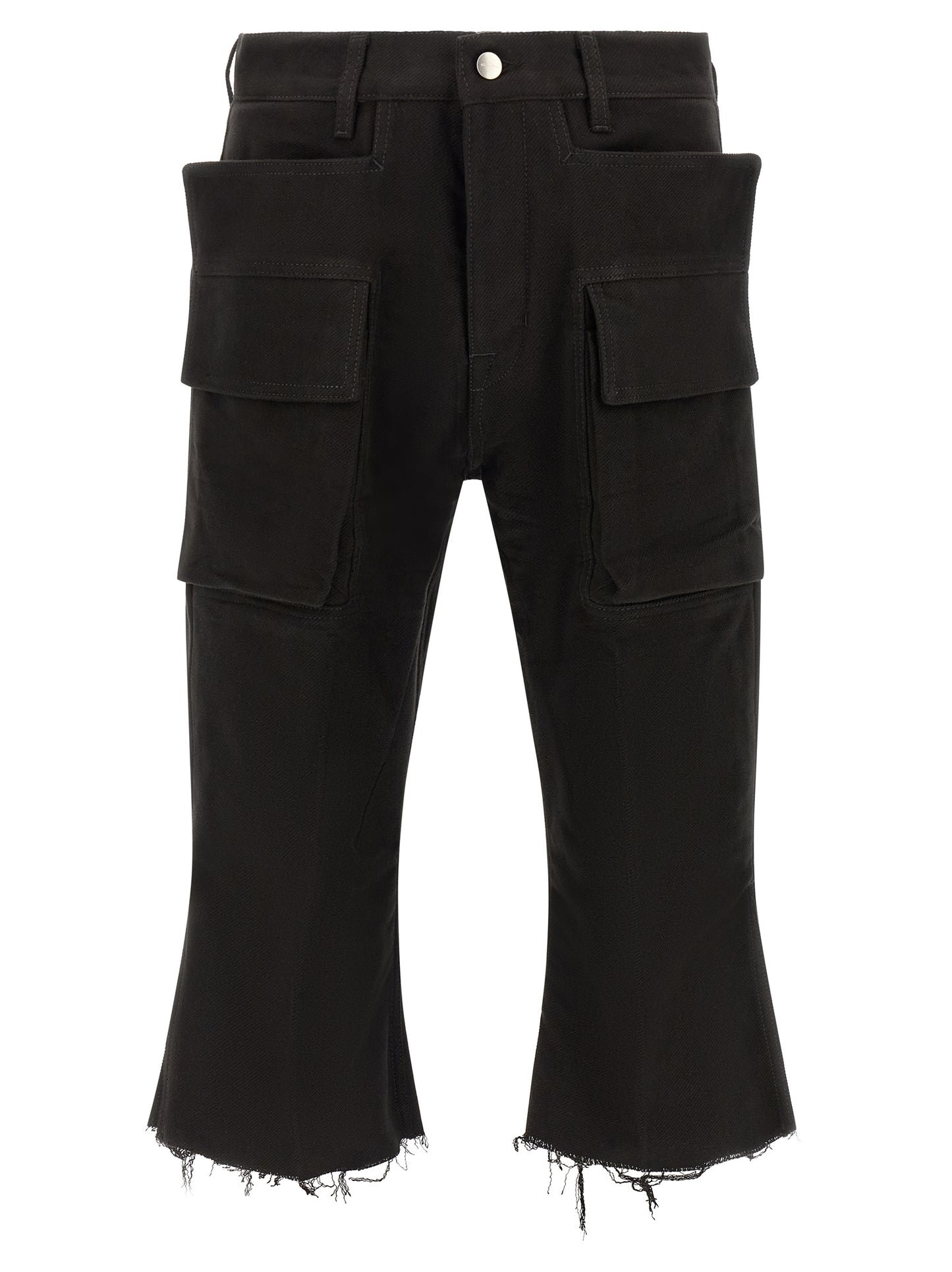 Black Cotton Cargo Pants