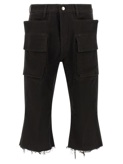 Black Cotton Cargo Pants