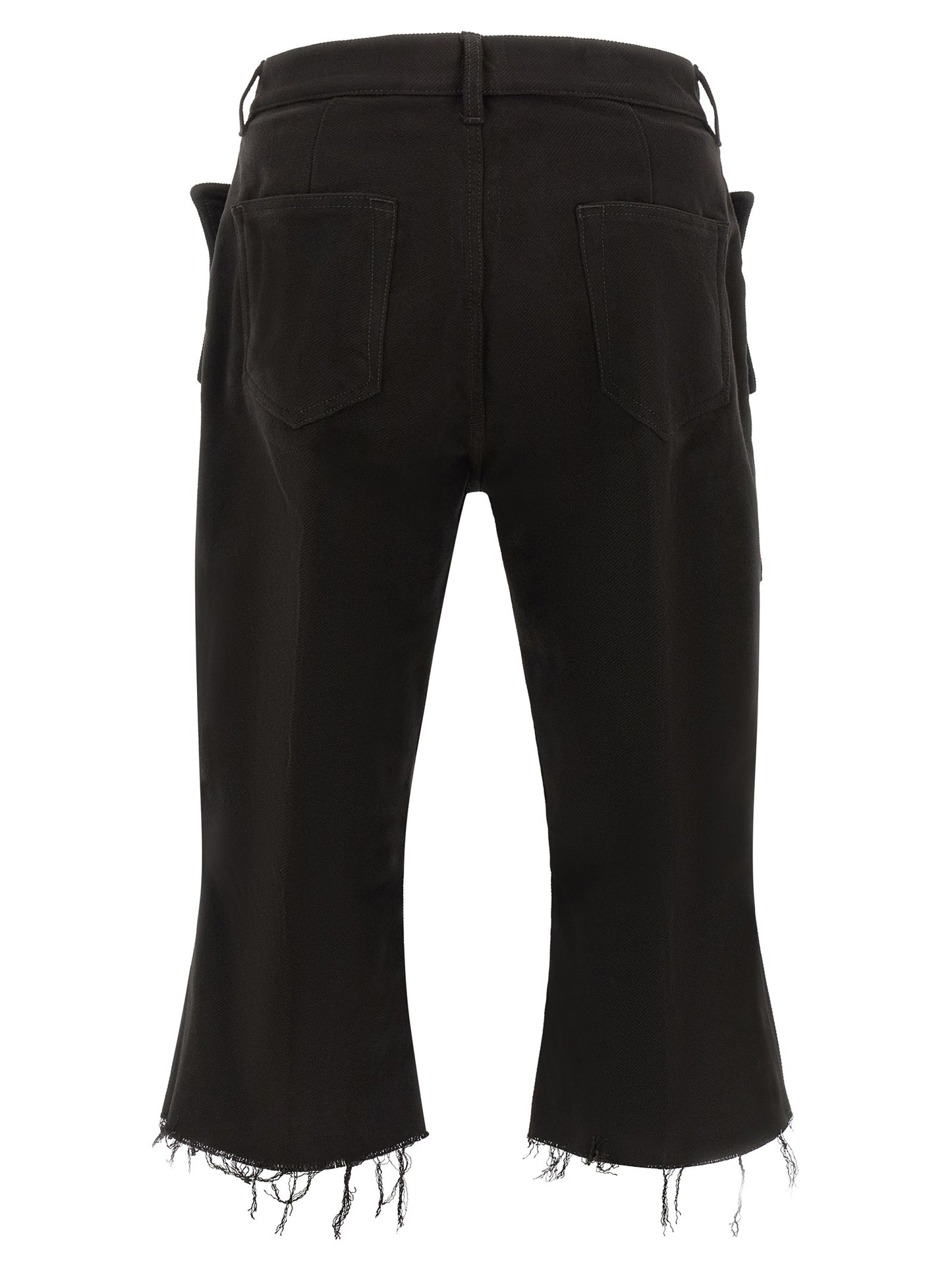 Black Cotton Cargo Pants