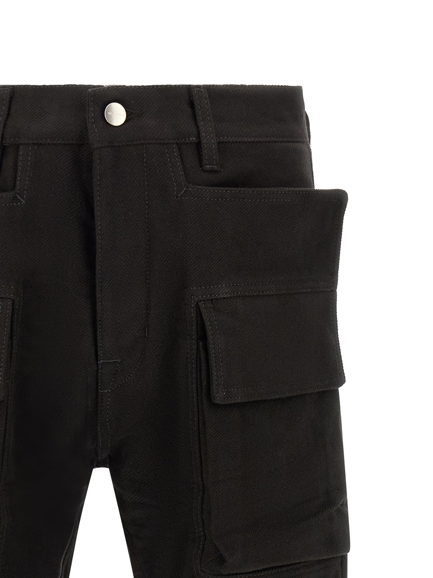 Black Cotton Cargo Pants