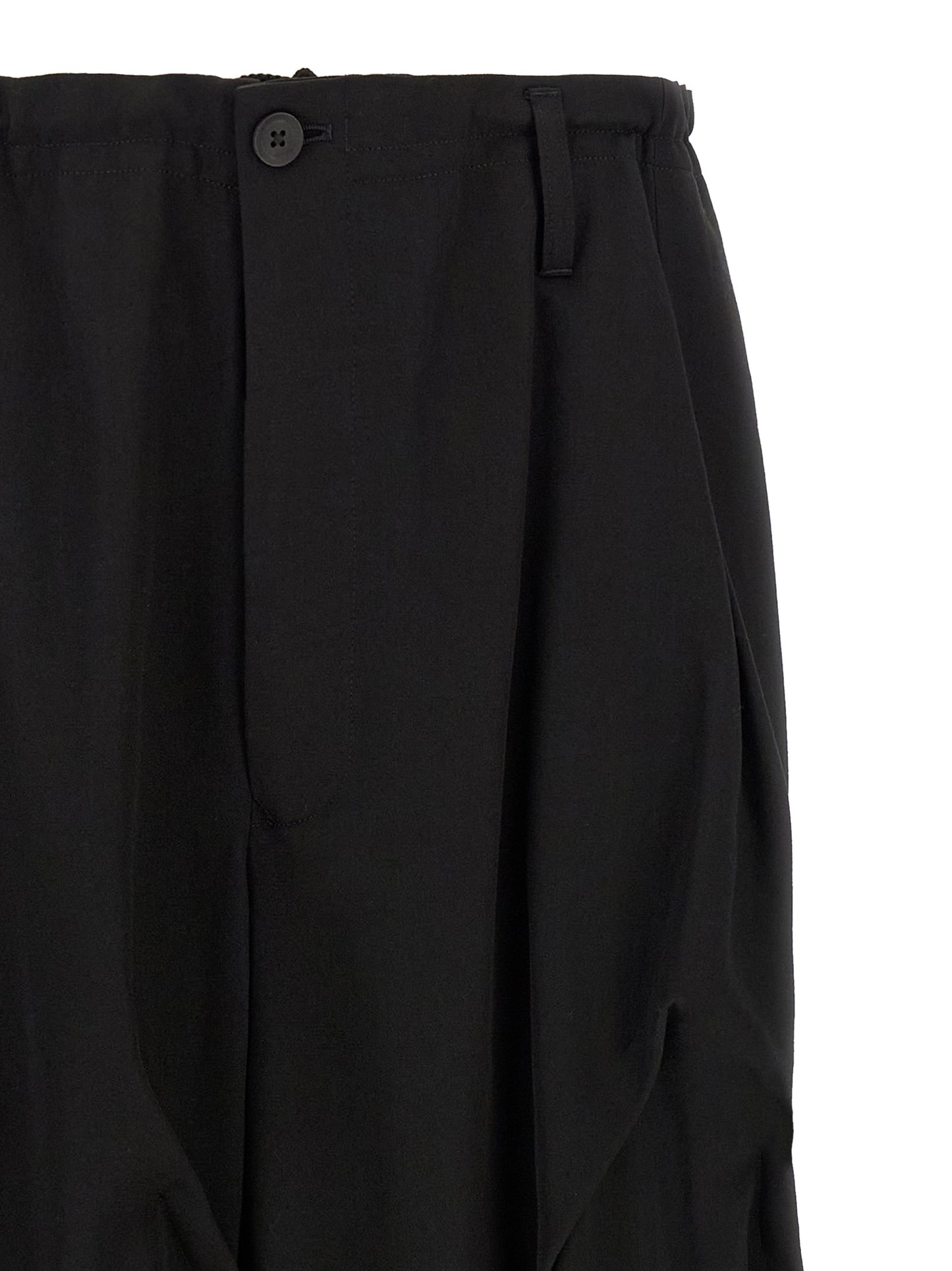 Black Wool Casual Pants