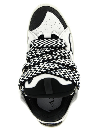 Bicolor Calfskin Chunky Sneakers