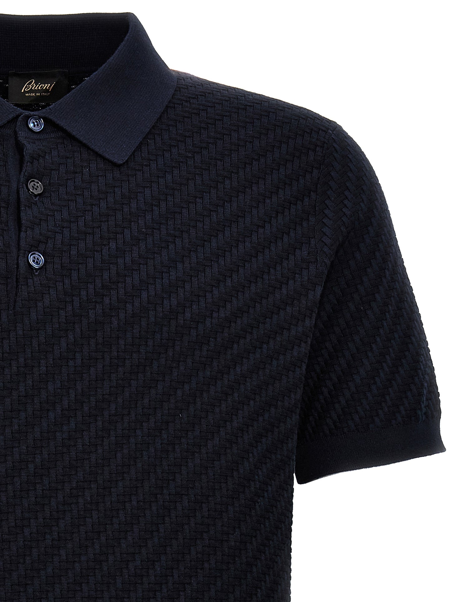 Blue Cotton Polo Shirt