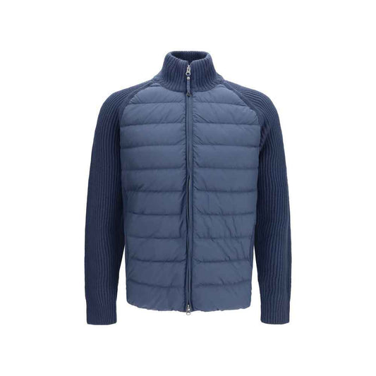 Blue Polyamide Full-Length Jacket