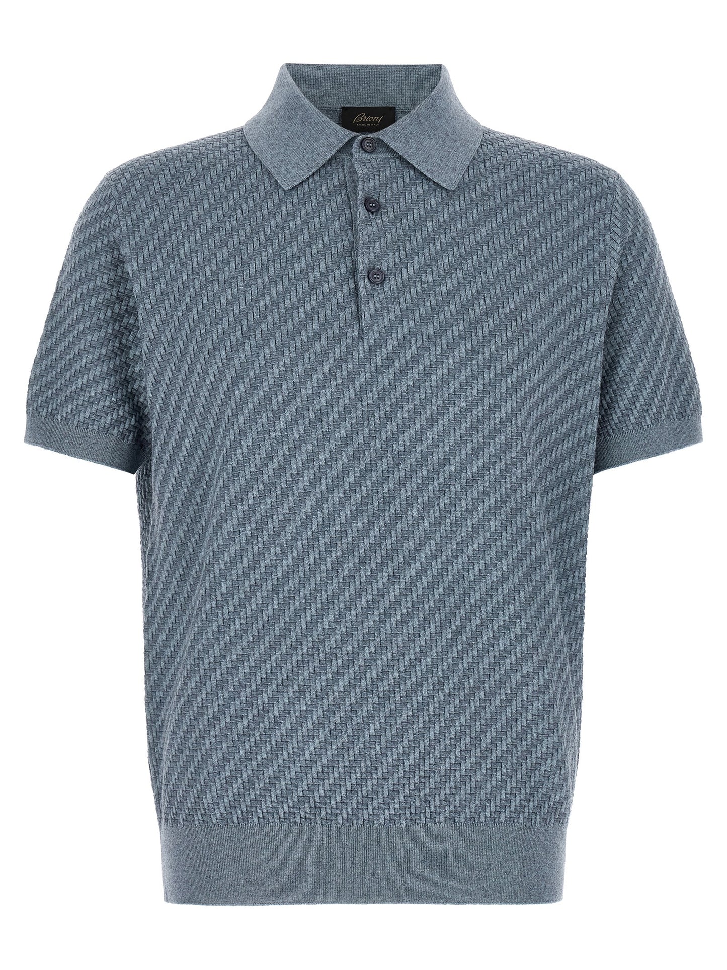 Blue Cotton Polo Shirt