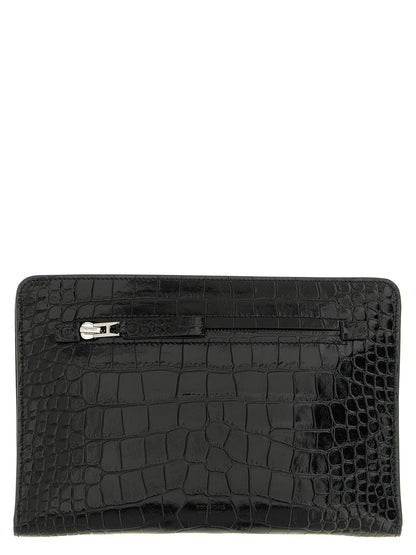 Black Calfskin Clutch Bag