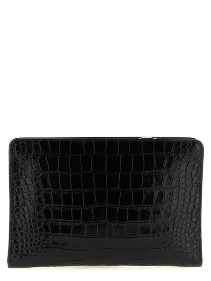 Black Calfskin Clutch Bag