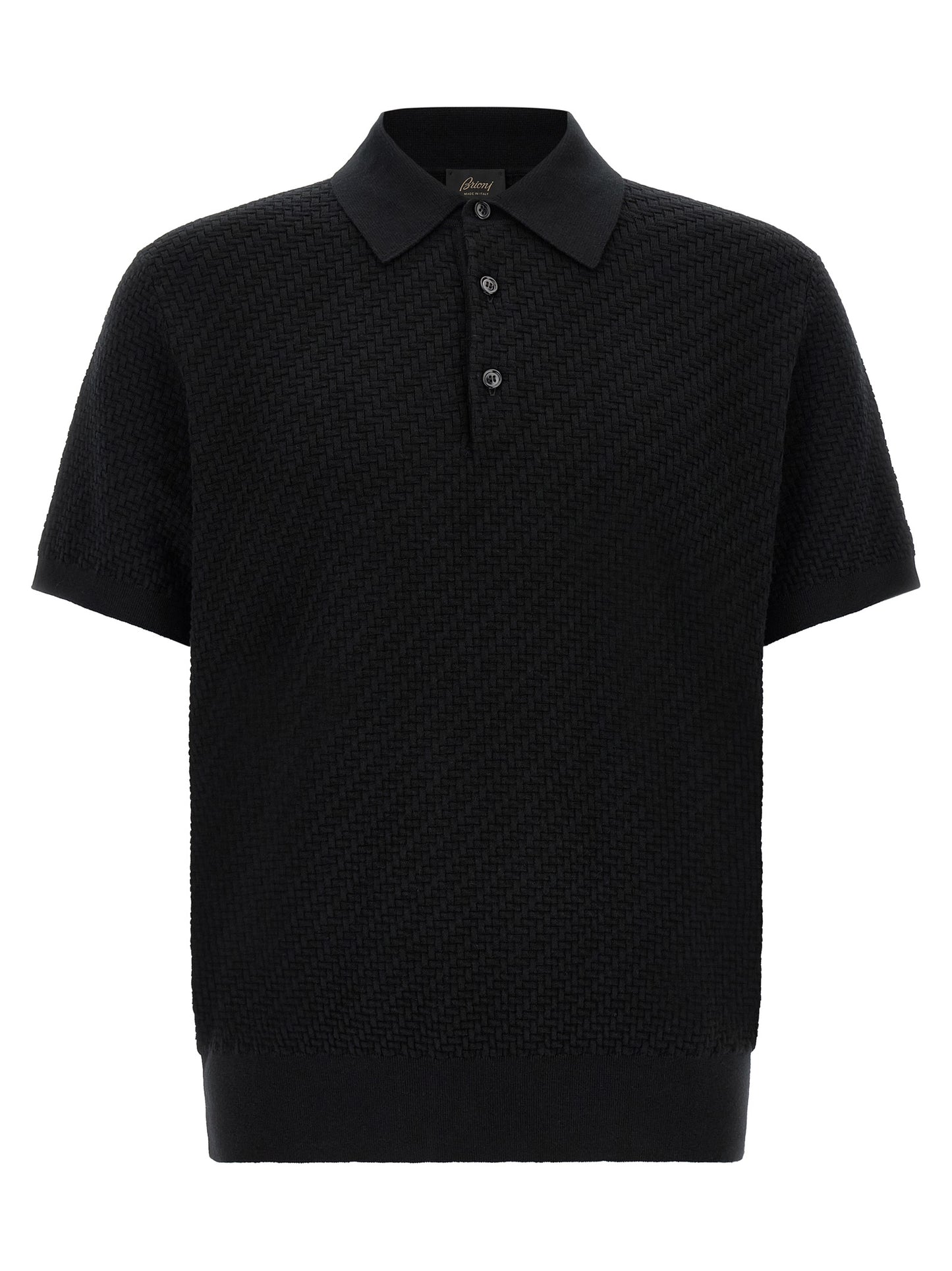 Black Cotton Polo Shirt
