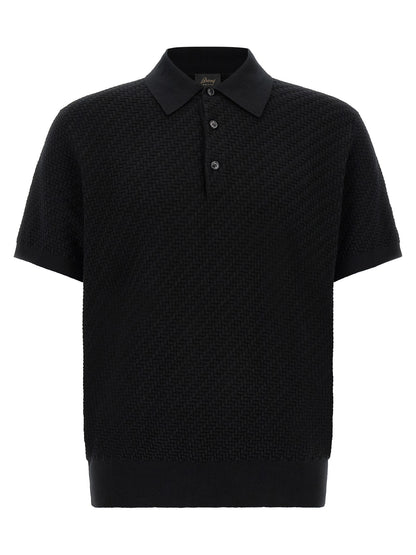 Black Cotton Polo Shirt