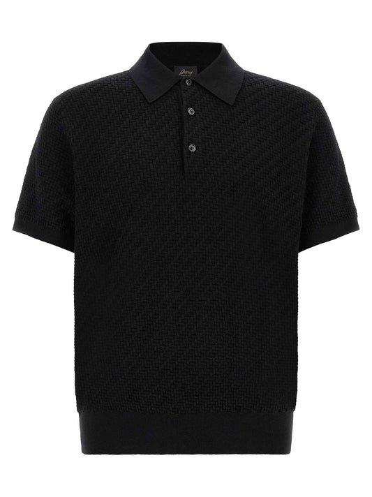 Black Cotton Polo Shirt