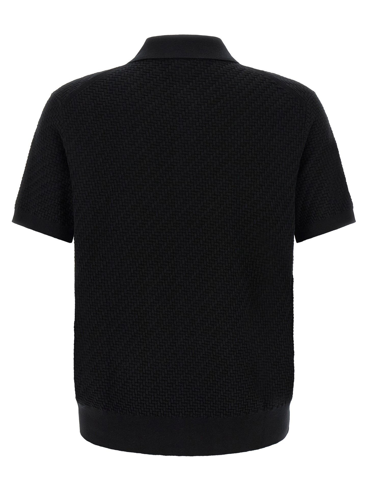 Black Cotton Polo Shirt
