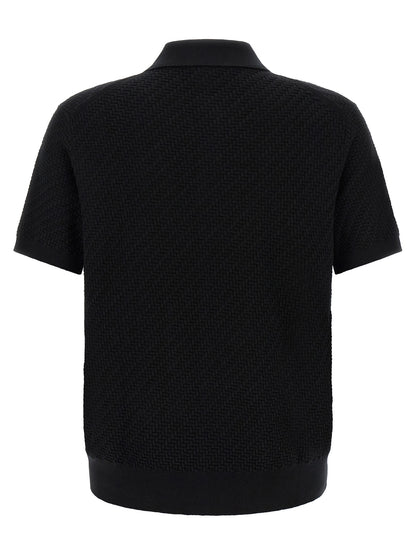 Black Cotton Polo Shirt